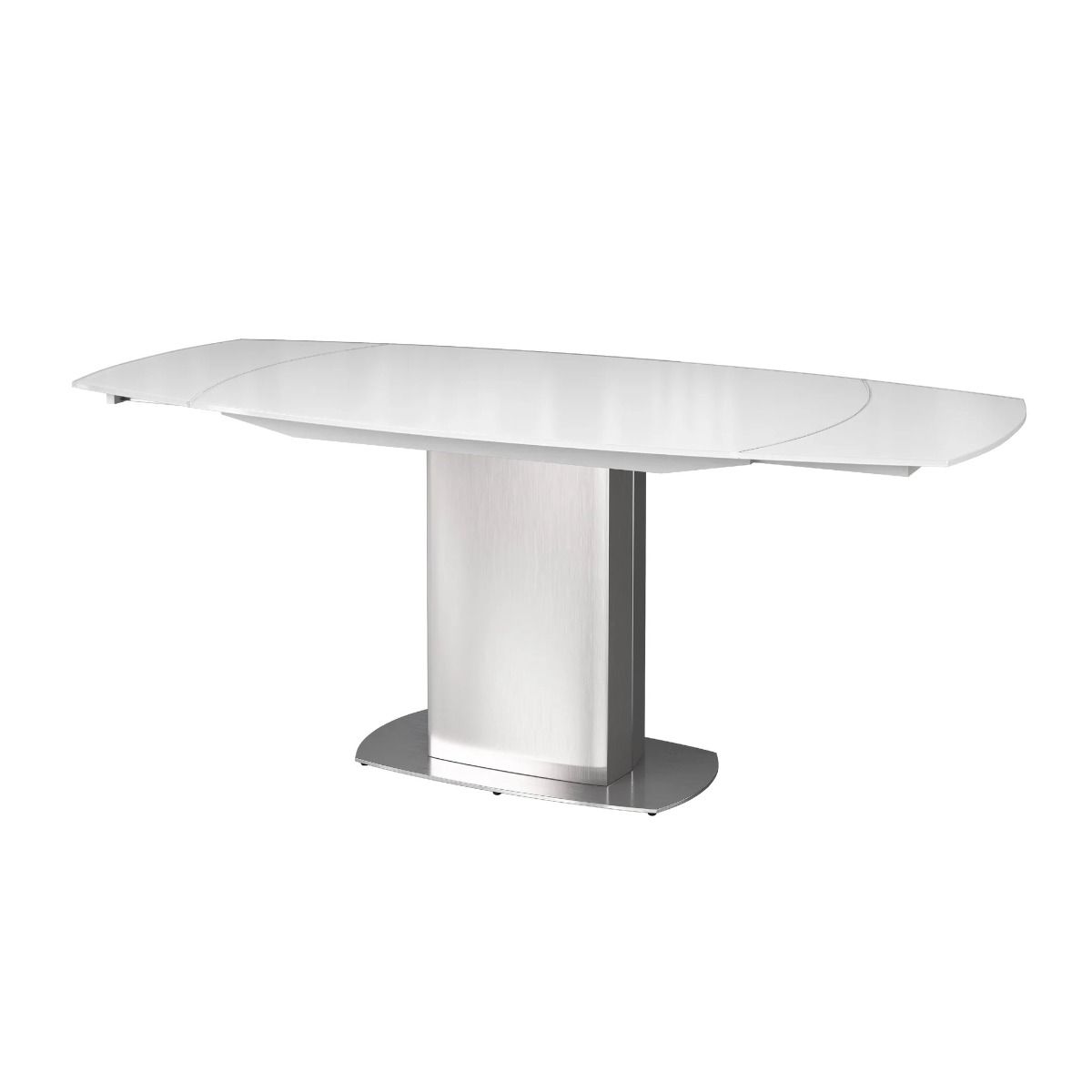 Oakwood Oscar Super White Tempered Glass Dining Table