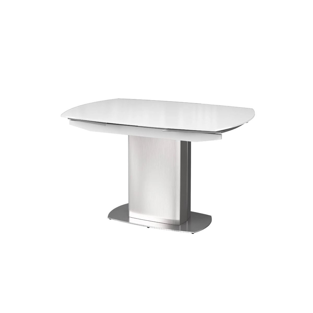 Oakwood Oscar Super White Tempered Glass Dining Table