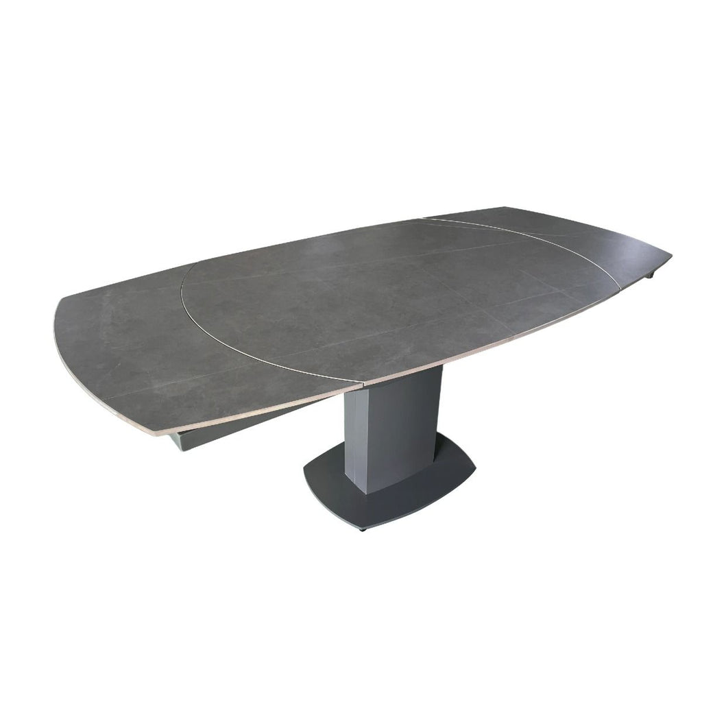 Oakwood Oscar Matte Ceramic Swivel Dining Table Set