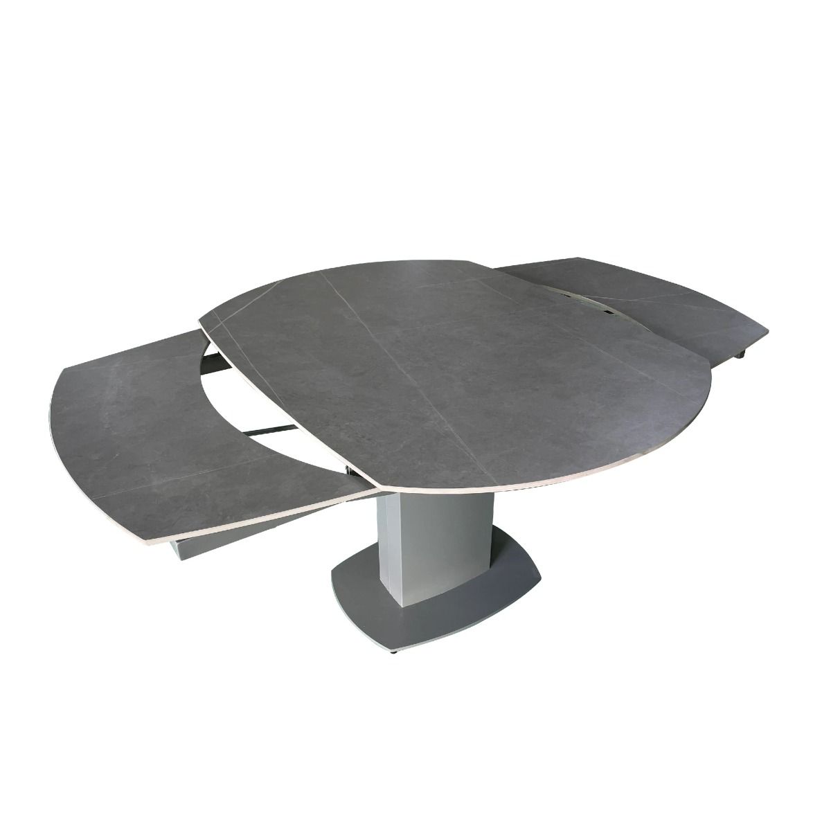 Oakwood Oscar Matte Ceramic Swivel Dining Table Set