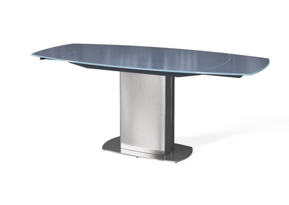 Oakwood Oscar Grey Tempered Glass Swivel Dining Table Set