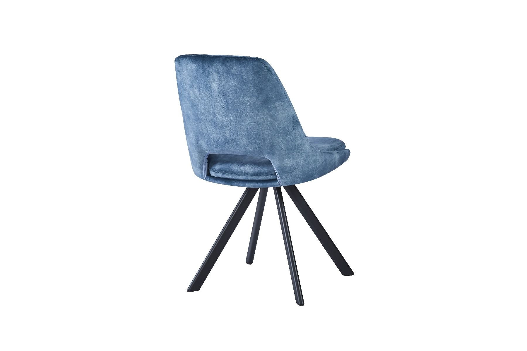 Oakwood Krona Velvet Dining Chair with Black Metal Legs