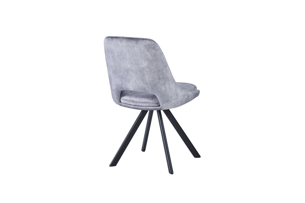 Oakwood Krona Velvet Dining Chair with Black Metal Legs