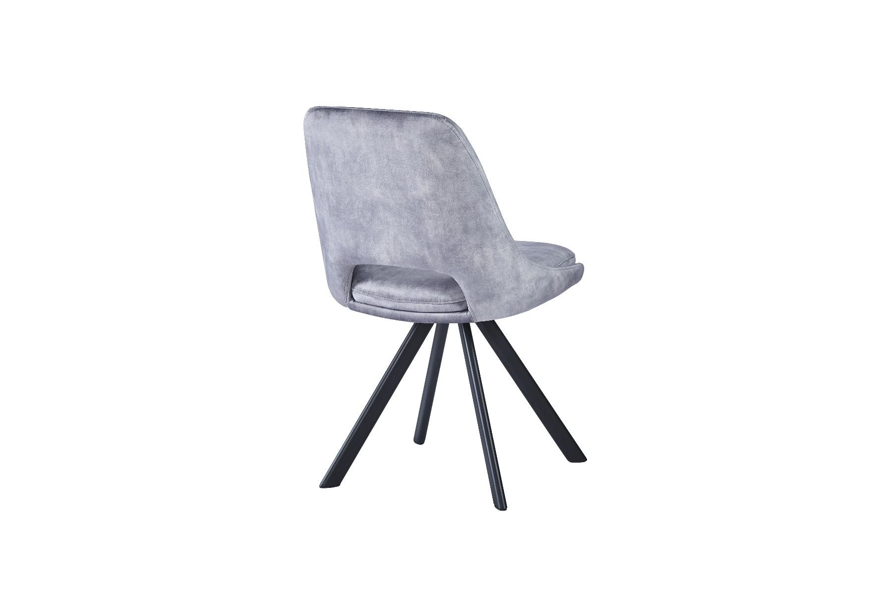 Oakwood Krona Velvet Dining Chair with Black Metal Legs