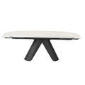 Oakwood Opulento White Ceramic Extending Dining Table