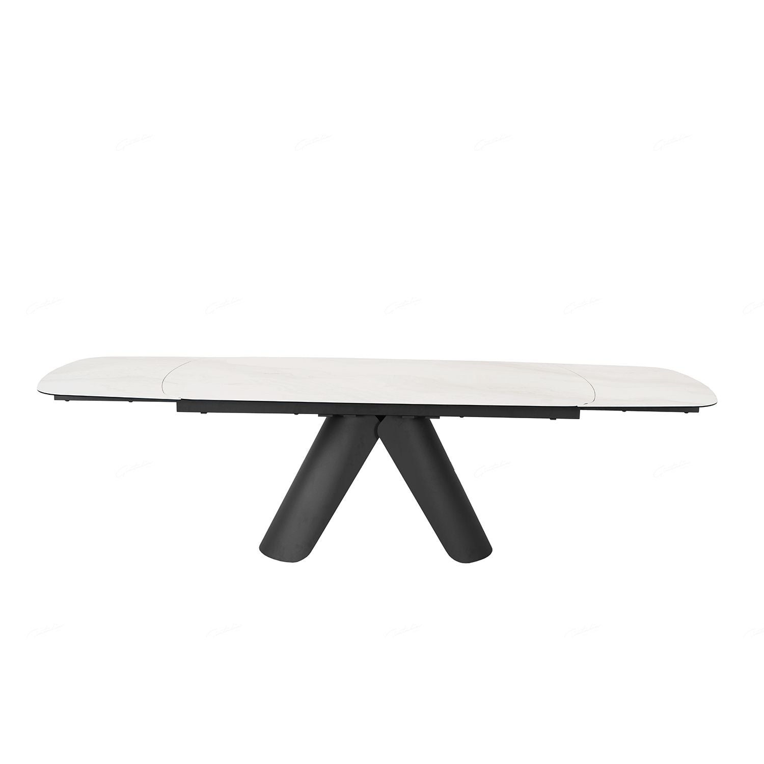 Oakwood Opulento White Ceramic Extending Dining Table