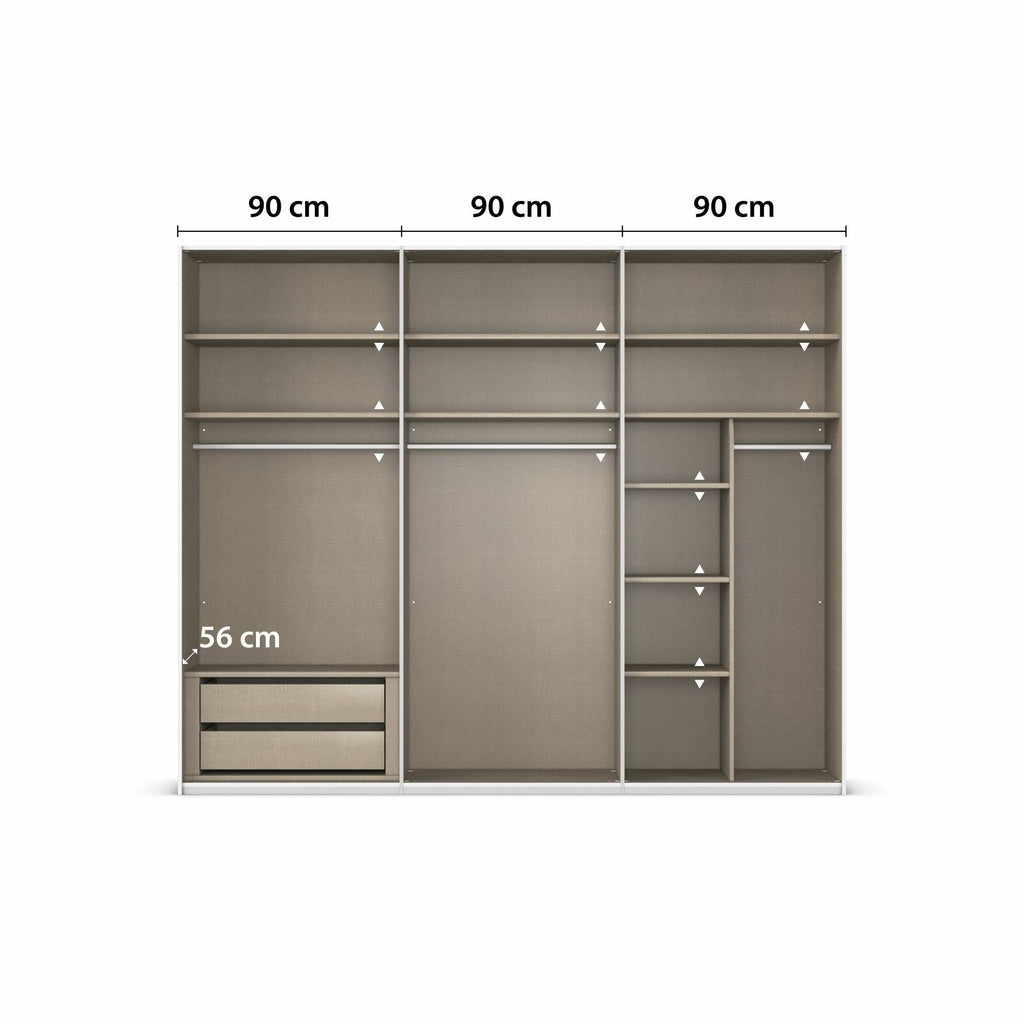 Oakwood Rauch Contido 3 Door Sliding Wardrobe