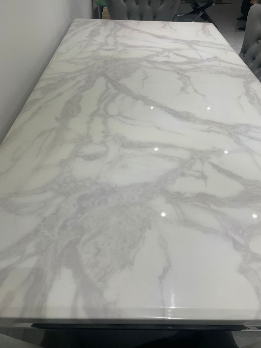 Oakwood Ottavia 1.8M White Marble Dining Table