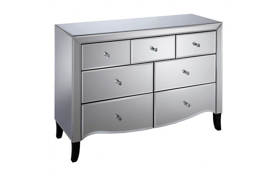 Oakwood Premier Large 3 + 4 Drawer Mirrored Chest