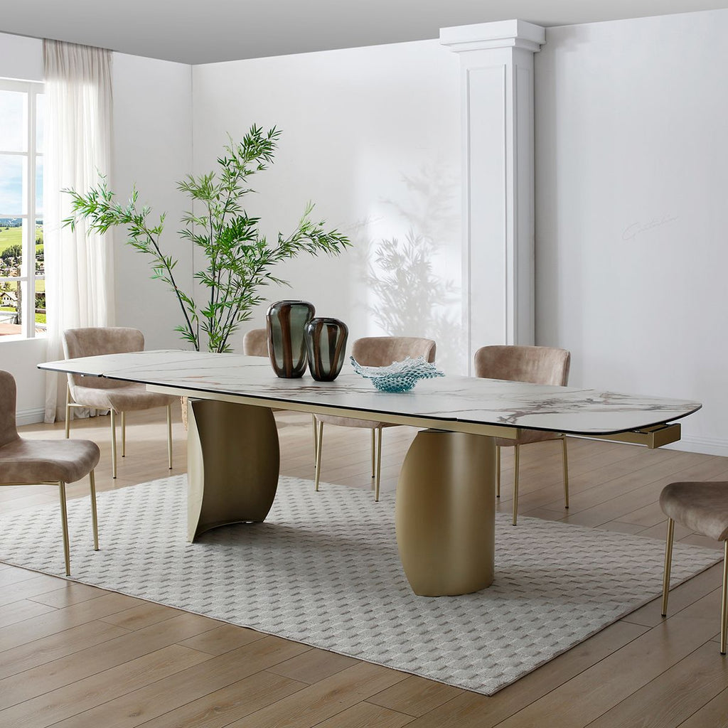 Oakwood Palazzo Italian Ceramic Extending Dining Table