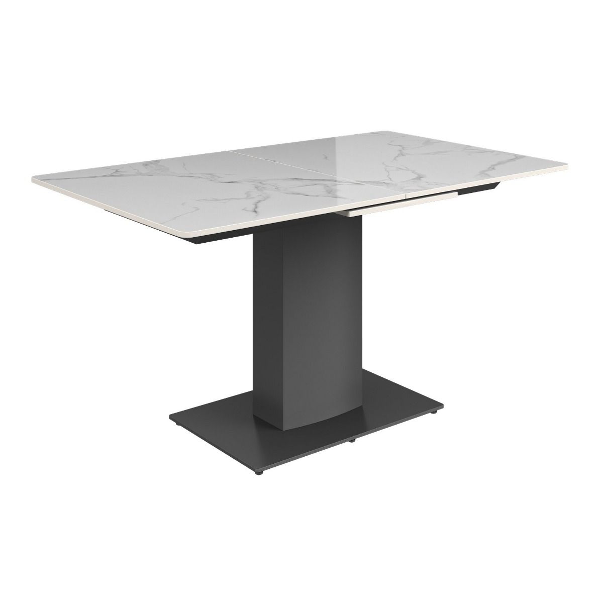 Oakwood Pavico Gloss Ceramic Extending Dining Table Set
