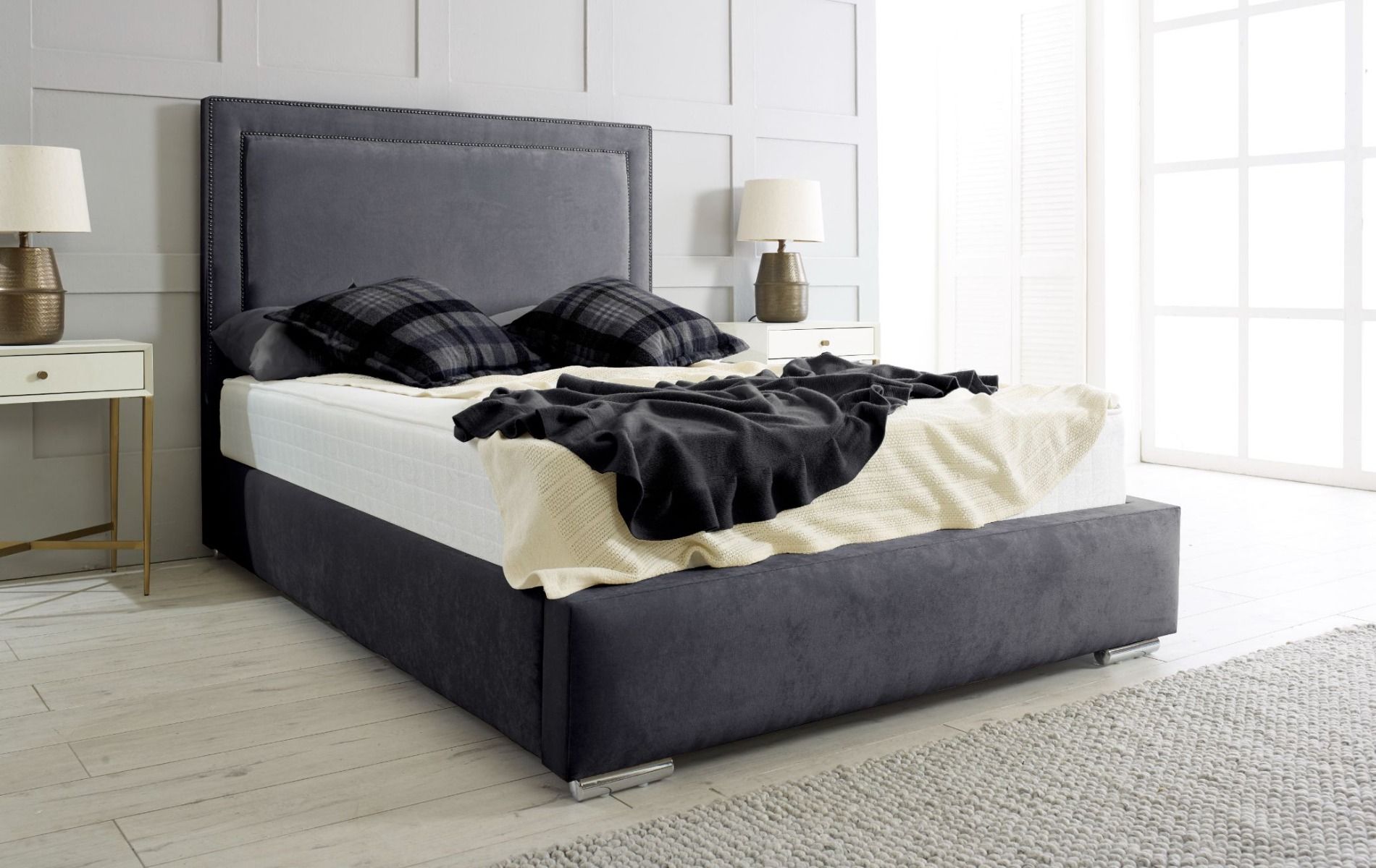 Oakwood Vienna Fabric Upholstered Bed Frame
