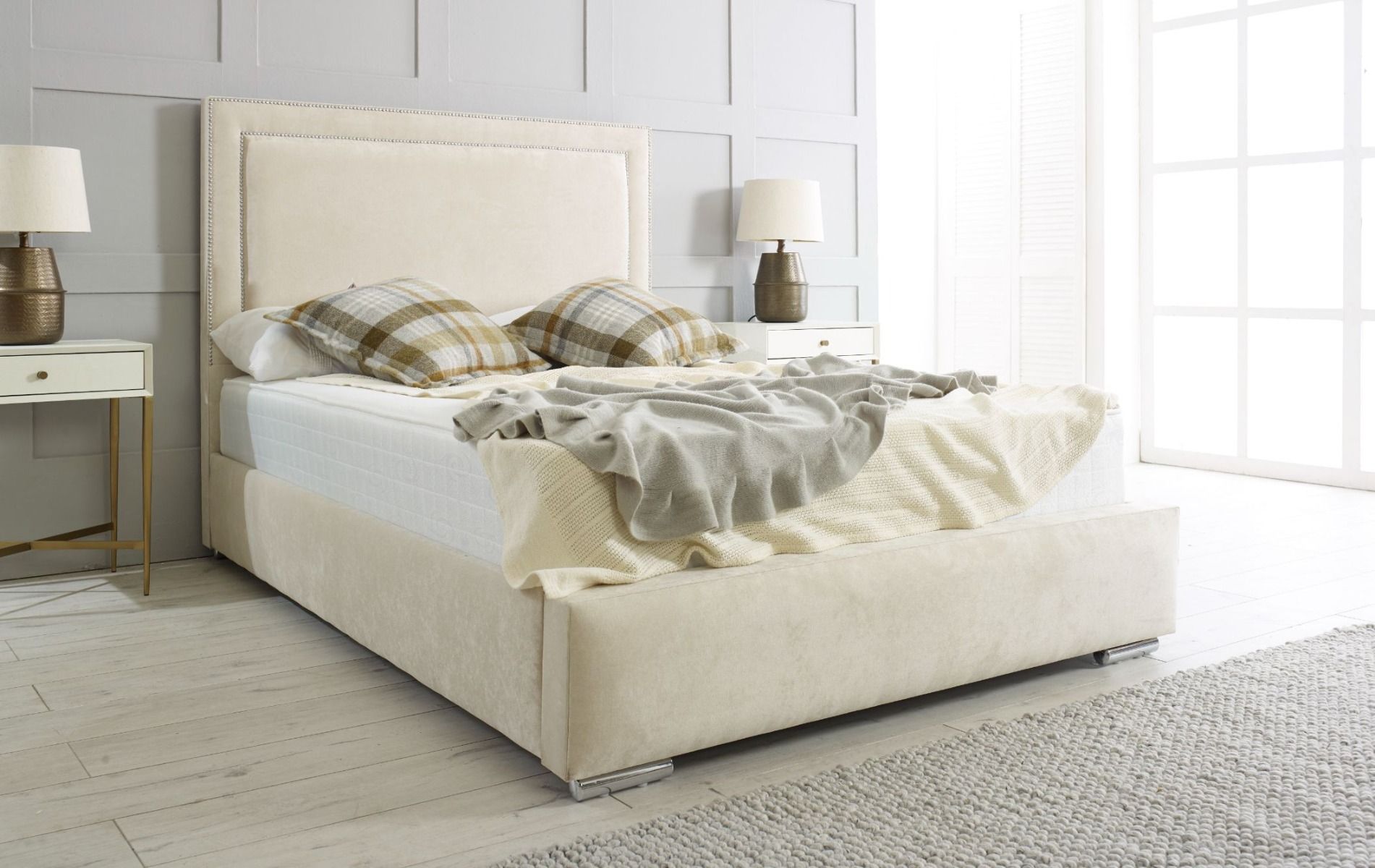 Oakwood Vienna Fabric Upholstered Bed Frame