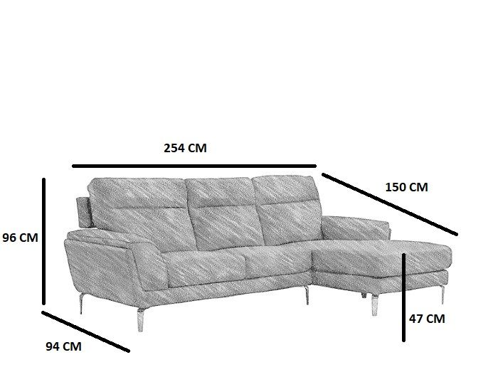 Oakwood Benita Cool Light grey leather Corner Suite