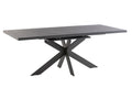 Oakwood Picasso 1.6m (+0.4m) Extending Dining Table - Dark Grey x Flame