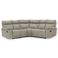 Oakwood Vida Living Positano Light Grey Leather Corner Recliner Sofa