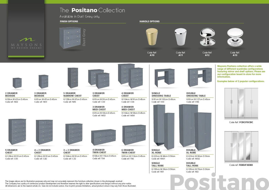 Oakwood Maysons Positano Bedroom Furniture Range