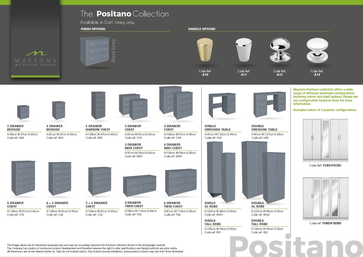 Oakwood Maysons Positano Bedroom Furniture Range
