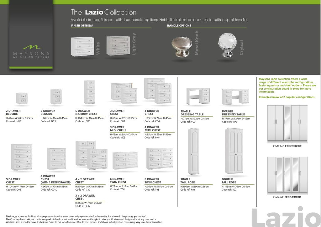 Oakwood Maysons Lazio Bedroom Furniture Range