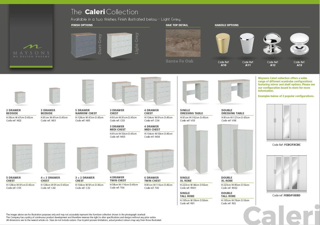 Oakwood Maysons Caleri Bedroom Furniture Range