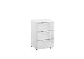 Oakwood Rauch Fontana Glass 3 Drawer Bedside Cabinet Choice Of Colours