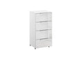 Oakwood Rauch Fontana Glass 4 Drawer Narrow Chest Choice of Colours