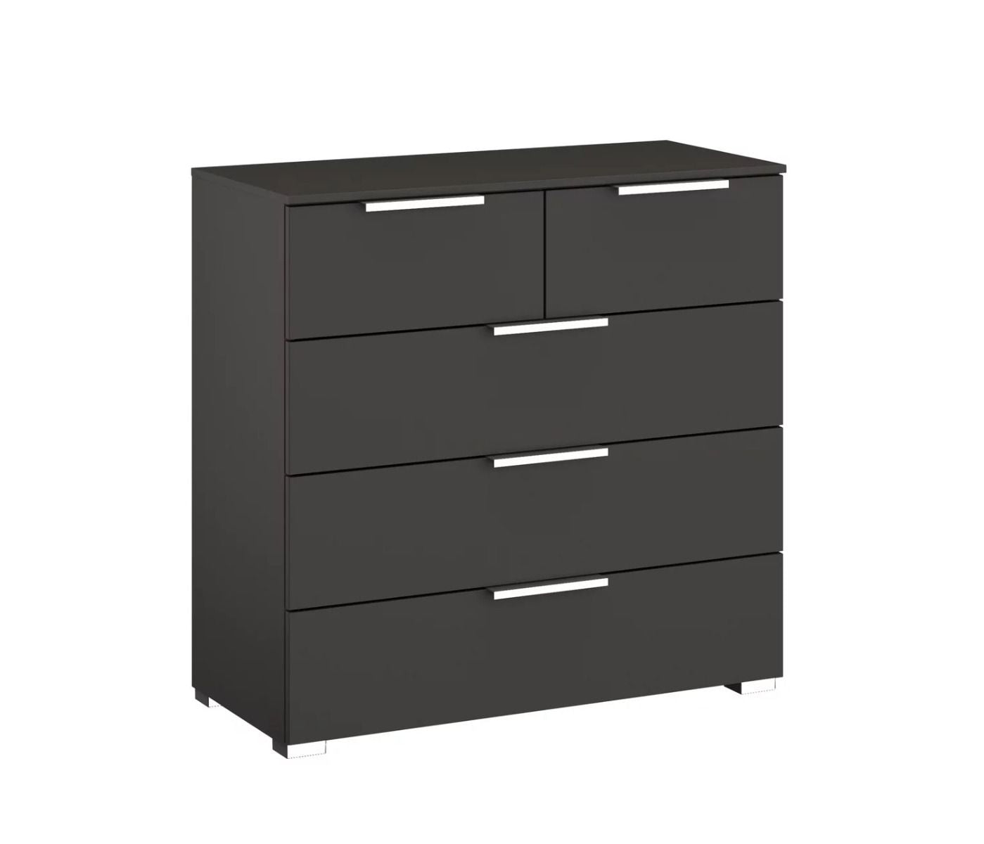 Oakwood Rauch Fontana Decor 5 Drawer Chest - Choice of White, Silk Grey or Graphite Colour