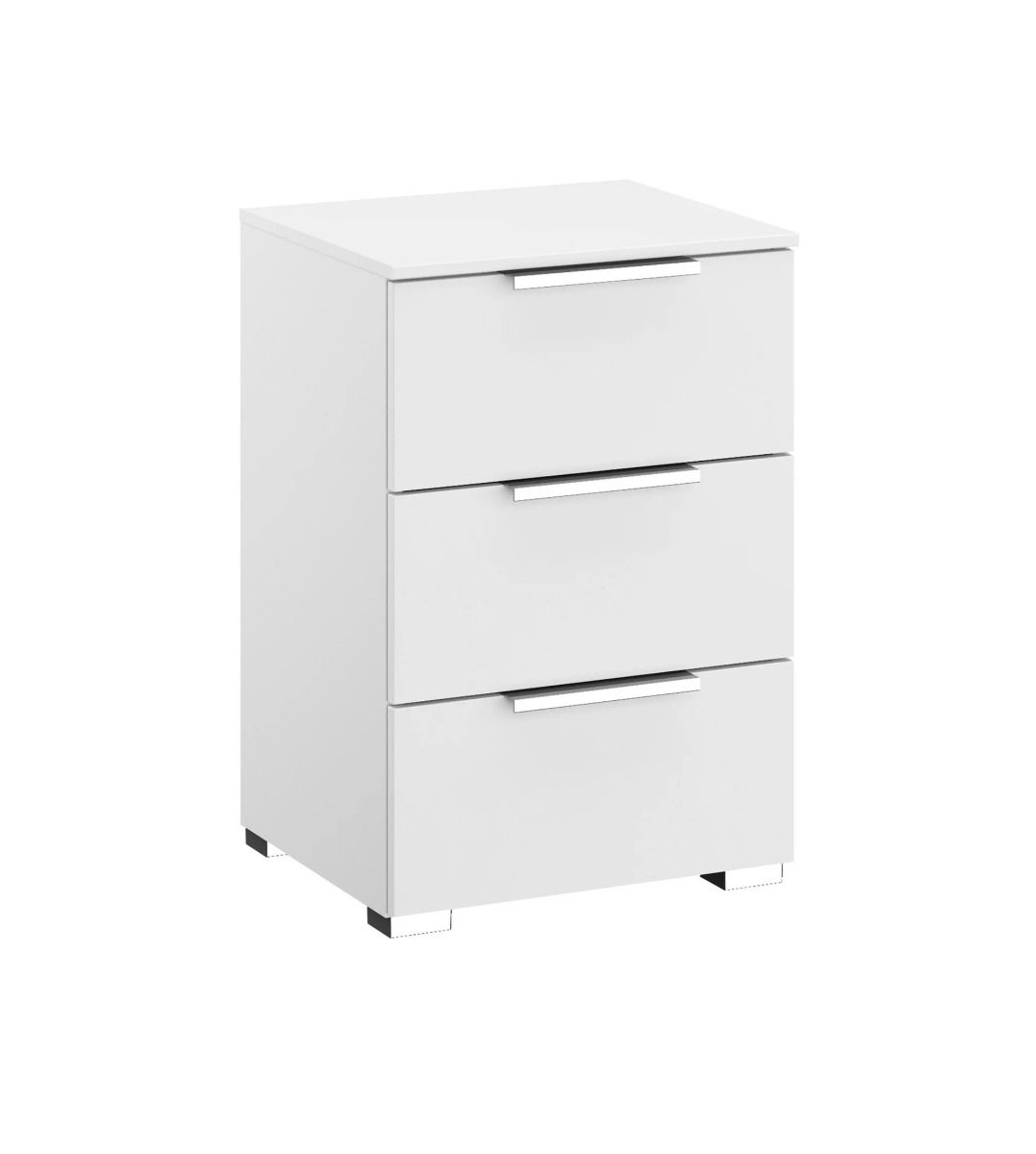 Oakwood Rauch Fontana Decor 3 Drawer Bedside Cabinet - White, Silk Grey, or Graphite