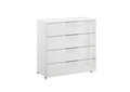 Oakwood Rauch Fontana Glass 4 Drawer Wide Chest Choice of colours