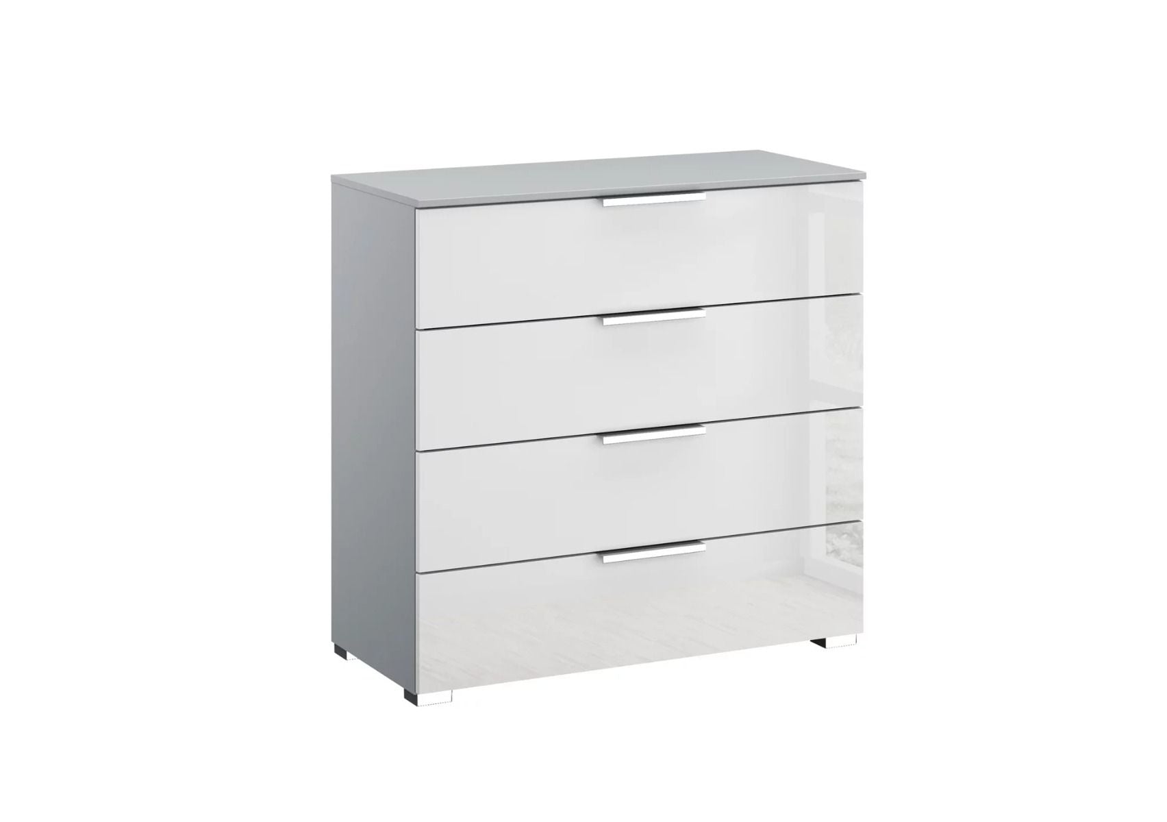Oakwood Rauch Fontana Glass 4 Drawer Wide Chest Choice of colours