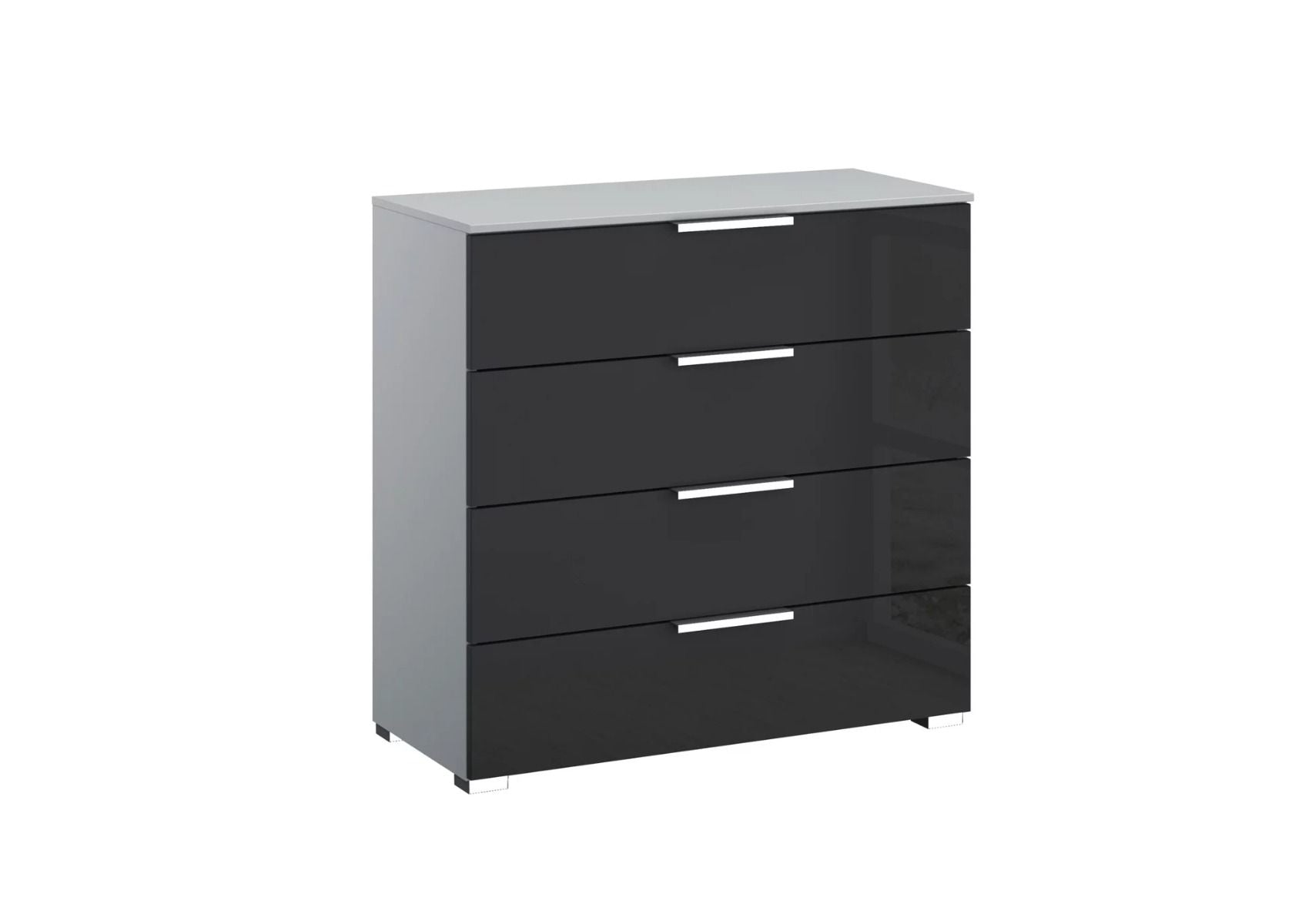 Oakwood Rauch Fontana Glass 4 Drawer Wide Chest Choice of colours