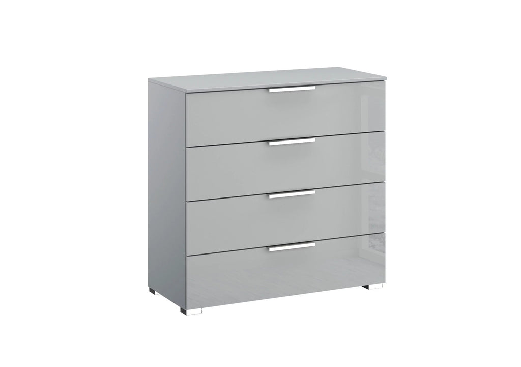 Oakwood Rauch Fontana Glass 4 Drawer Wide Chest Choice of colours