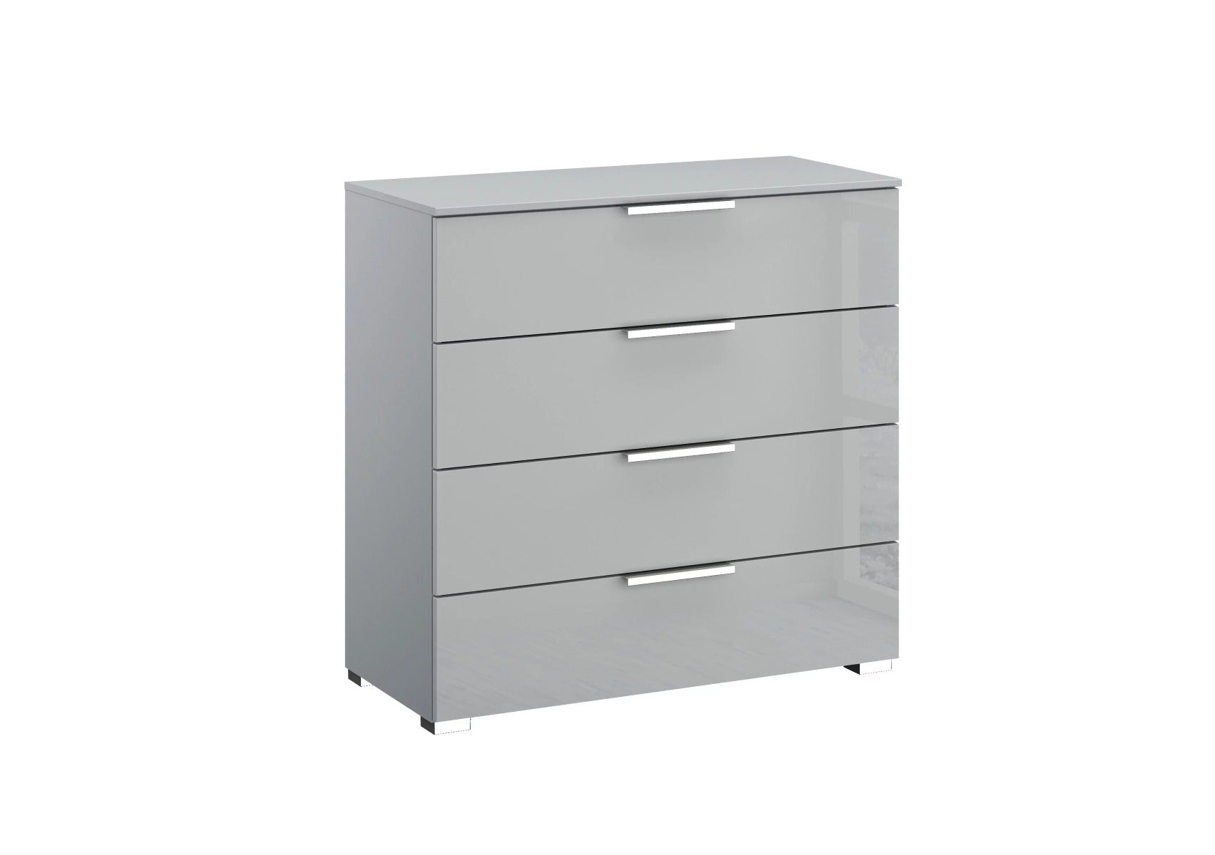 Oakwood Rauch Fontana Glass 4 Drawer Wide Chest Choice of colours