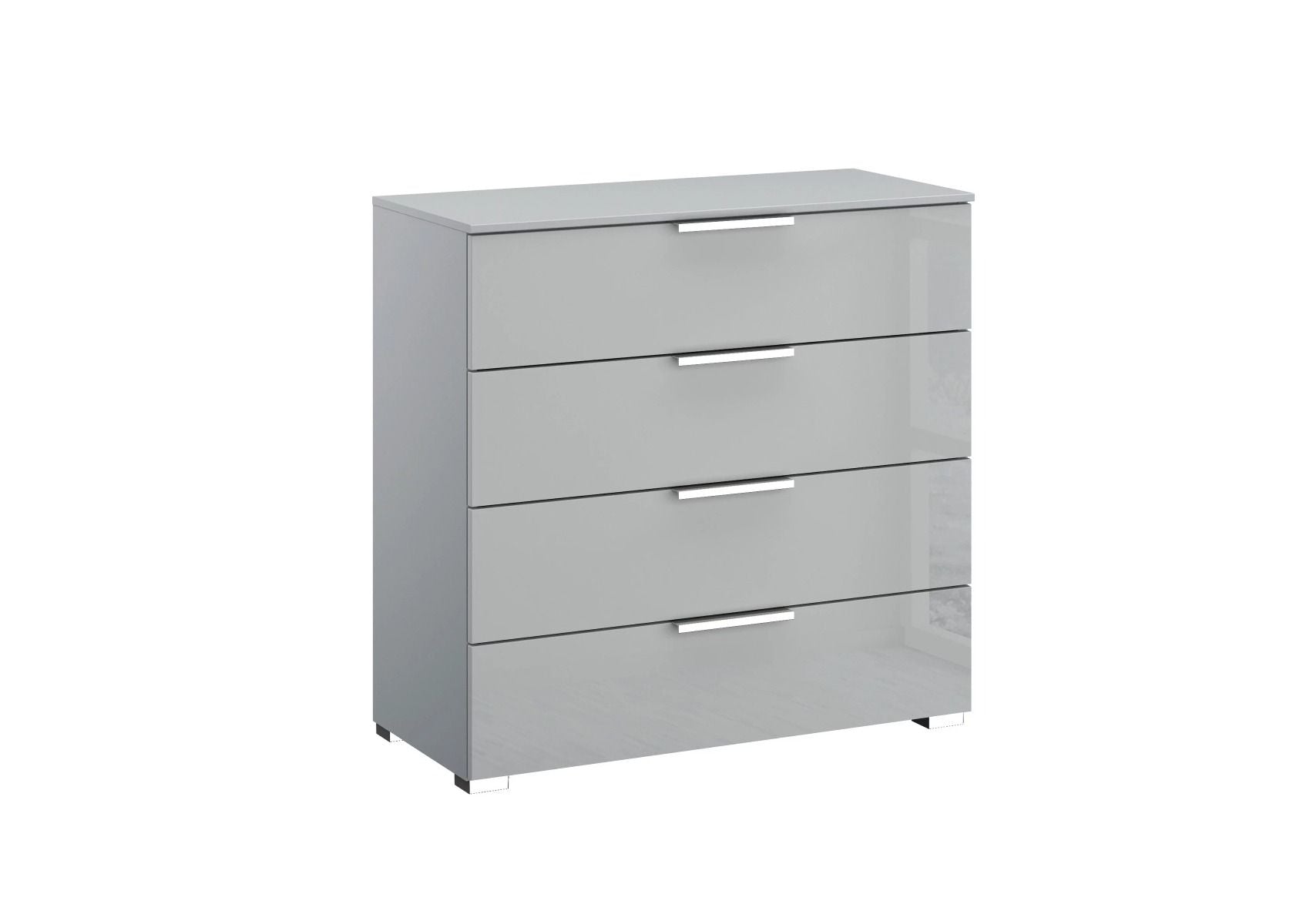 Oakwood Rauch Fontana Glass 4 Drawer Wide Chest Choice of colours