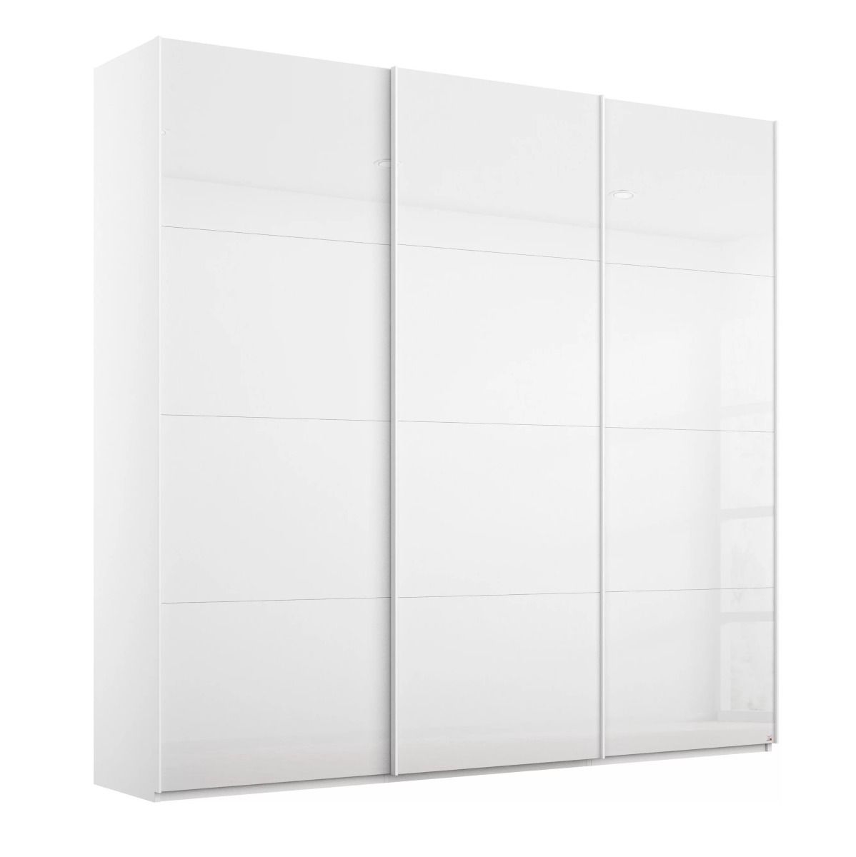 Oakwood Rauch Kulmbach White High Gloss 3 Sliding Door Wardrobe 203CM Wide