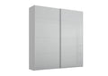 Oakwood Rauch Atlanta Silk Grey Glass Gliding 2 Door Wardrobe