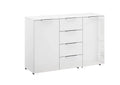 Oakwood Rauch Fontana Glass 2 Door 4 Drawer Wide Chest Choice of Colours