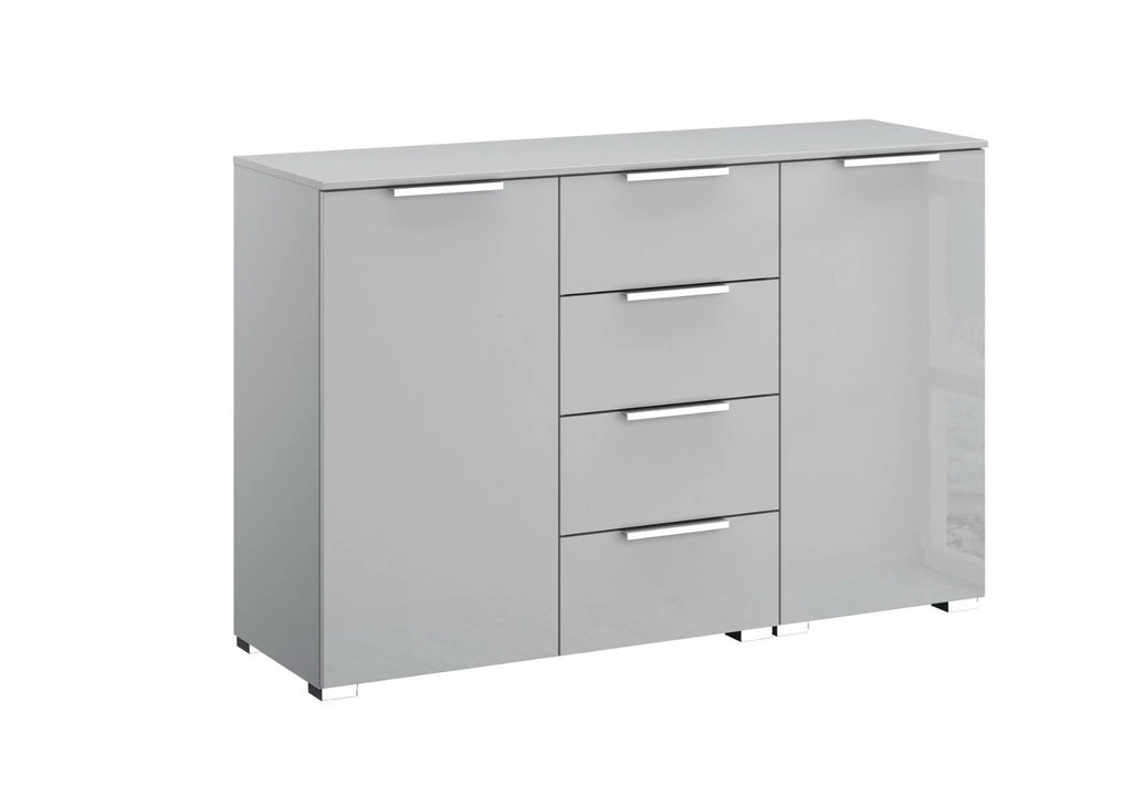 Oakwood Rauch Fontana Glass 2 Door 4 Drawer Wide Chest Choice of Colours
