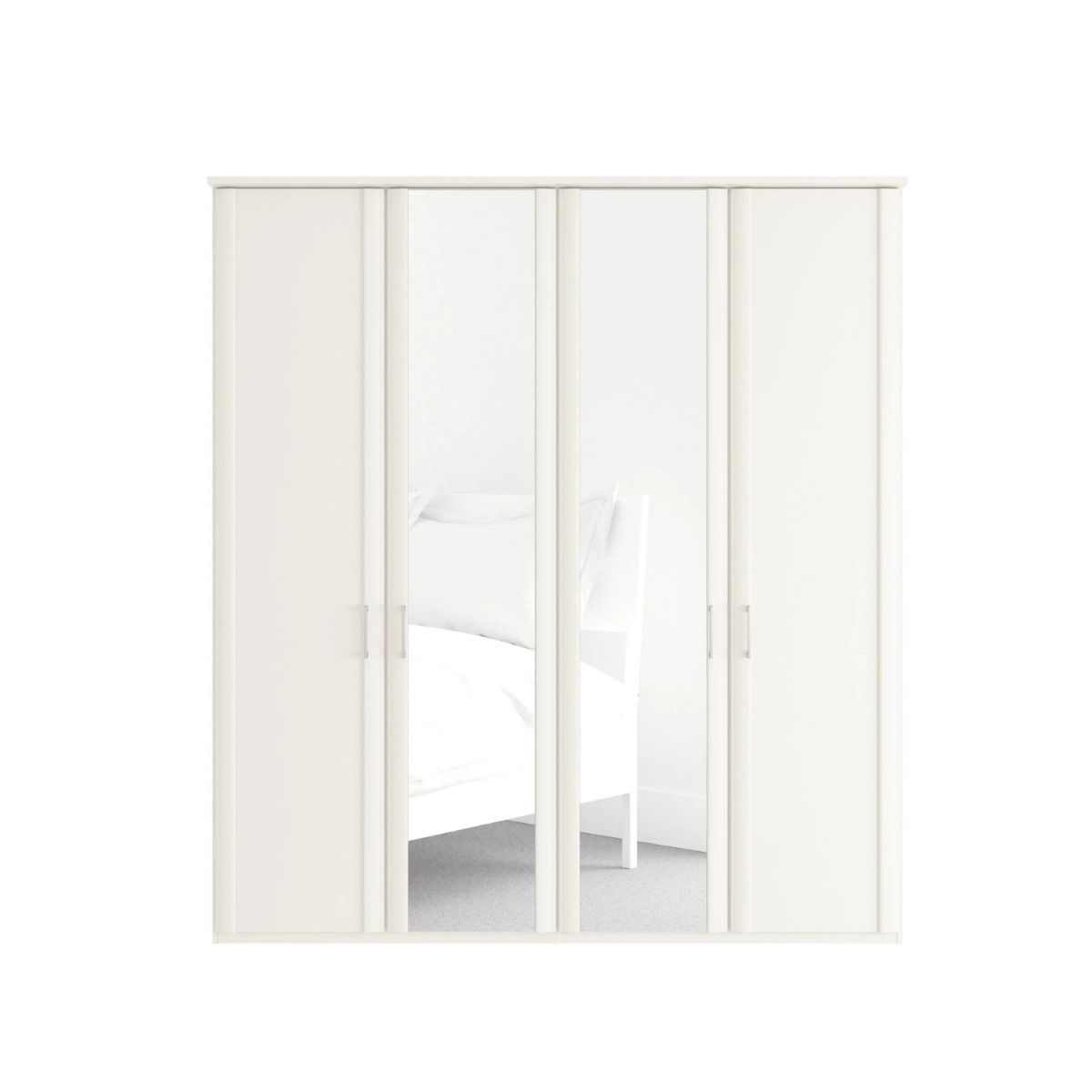 Oakwood Wiemann Oxfordia 4 Door Hinged Wardrobe With Mirror