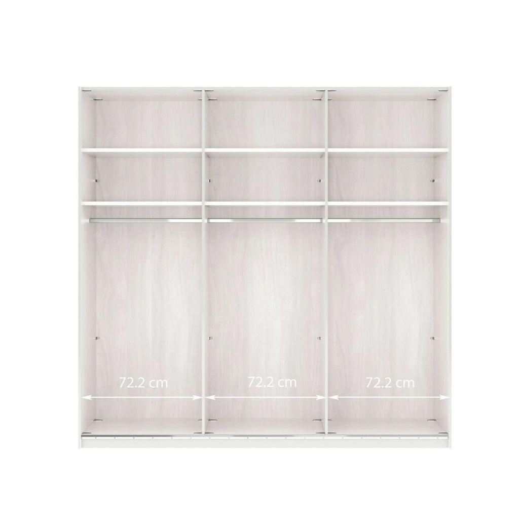 Oakwood Wiemann Oxfordia 3 Door Sliding 225 cm Wardrobe