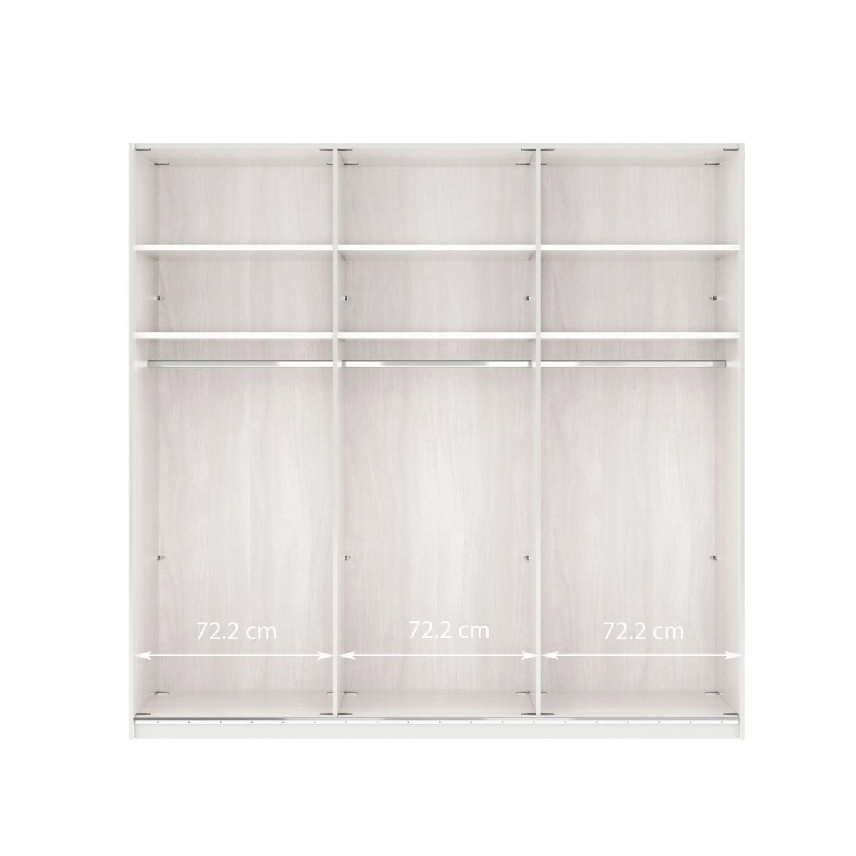 Oakwood Wiemann Oxfordia 3 Door Sliding 225 cm Wardrobe