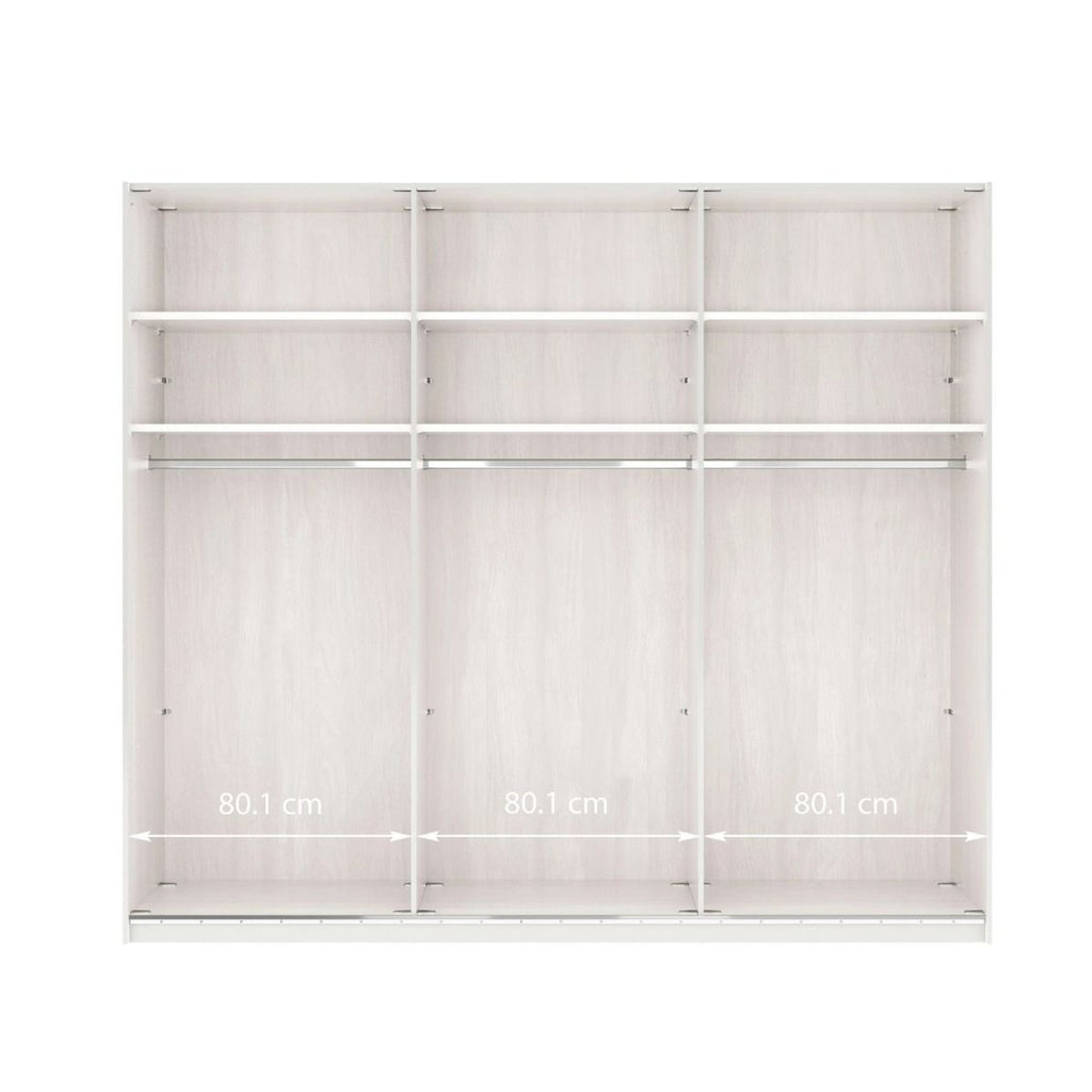 Oakwood Wiemann Oxfordia 3 Door Sliding 250 cm Wardrobe