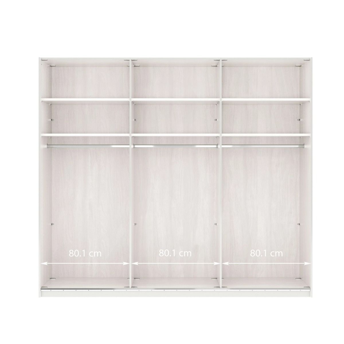 Oakwood Wiemann Oxfordia 3 Door Sliding 250 cm Wardrobe