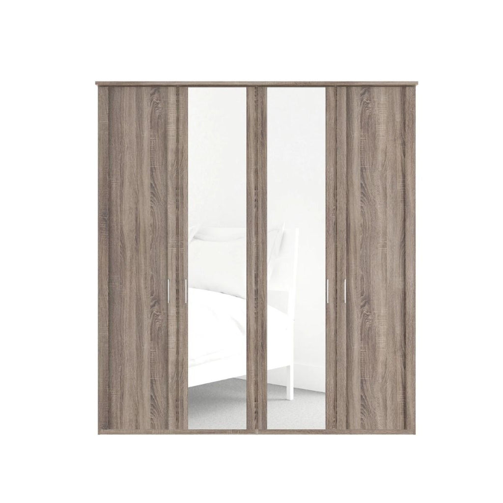 Oakwood Wiemann Oxfordia 4 Door Hinged Wardrobe With Mirror