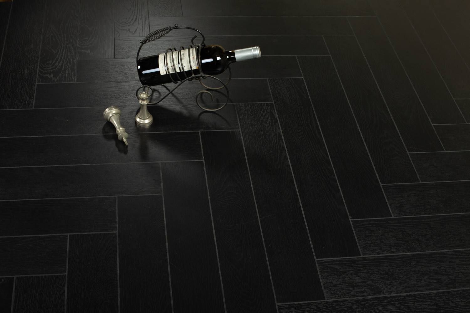 Oakwood Herringbone 12mm Midnight Oak Laminate