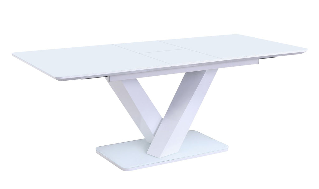 Oakwood Rafaelo High Gloss White 1200/1600 Ext Dining Table