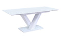Oakwood Rafaelo High Gloss White 1200/1600 Ext Dining Table