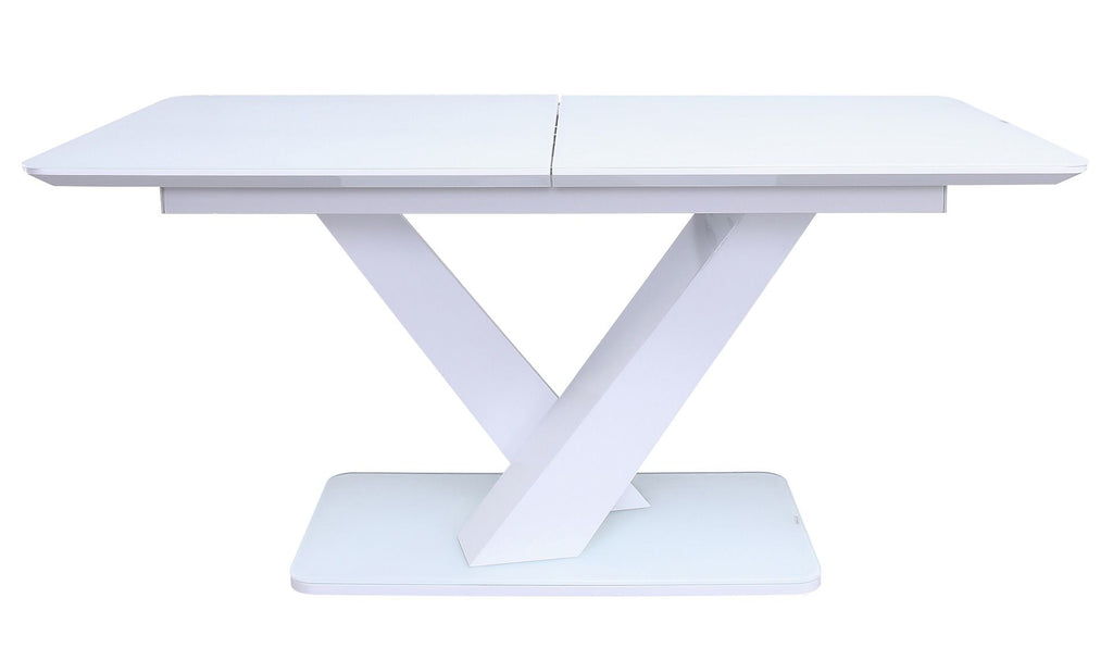 Oakwood Rafaelo High Gloss White 1200/1600 Ext Dining Table