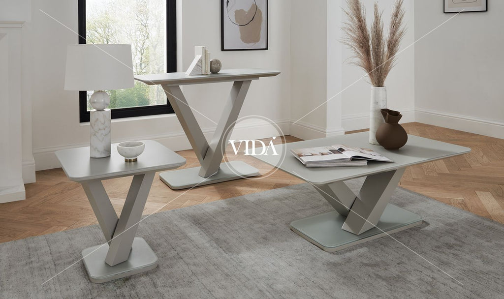 Oakwood Rafaelo Light Grey Matt 1600/2000 Ext Dining Table