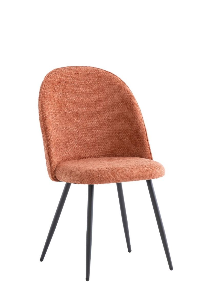 Oakwood 4 x Ramona Fabric Dining Chair - Rust